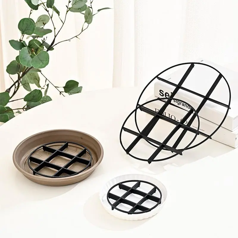 20pcs Plant Pot Tray Ventilating Flower Pot Base Indoor Outdoor Garden Plant Pot Level Elevator Flower Stand