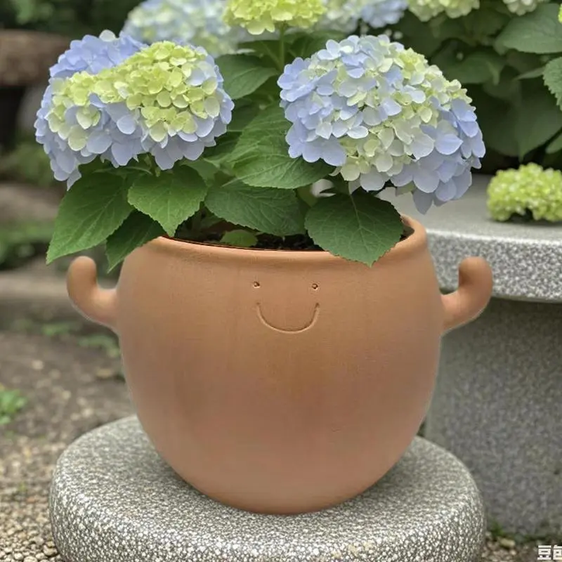 Smiling Face Flower Pot Plants Succulent Pot Face Planter Pot Smiling Face Planter Garden Plant Container For Indoor Outdoor
