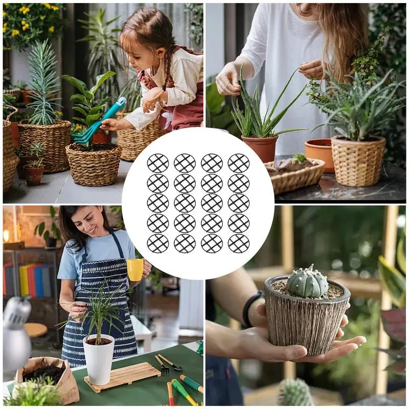 20pcs Plant Pot Tray Ventilating Flower Pot Base Indoor Outdoor Garden Plant Pot Level Elevator Flower Stand