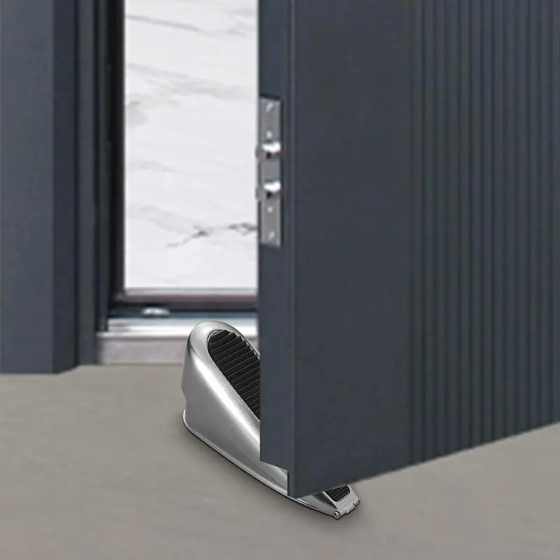 Anti-Collision Door Jammer No-Punch Door Holder Anti-Slip Thickening Windproof Moving Door Retainer for Metal Doors Double Doors