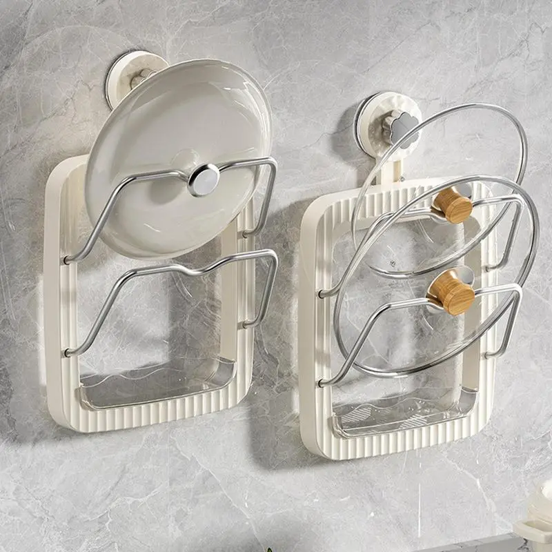 Cabinet Door Lid Organizer Suction Cup Pot Lid Holder Wall Mount Cabinet Door Lid Holder Pot And Pan Lid Holder Pot Lid Storage