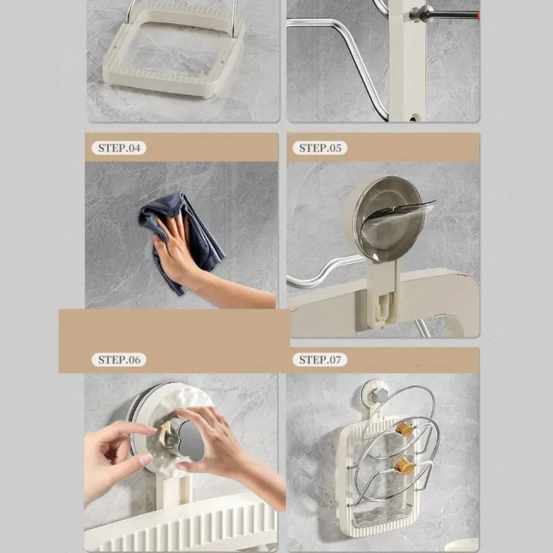 Cabinet Door Lid Organizer Suction Cup Pot Lid Holder Wall Mount Cabinet Door Lid Holder Pot And Pan Lid Holder Pot Lid Storage