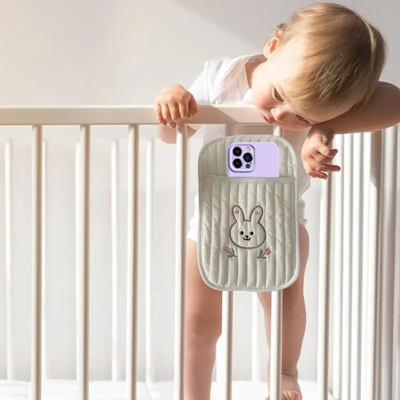 Baby Bag Organizer Multi-pocket Crib Storage Bag Bed Storage Pouch Hangable Diaper Storage Organizer Crib Organizer For Bedside