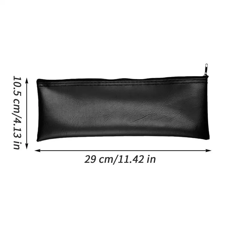 Microphone Box 4X PU Leather Microphone Pocket Shockproof Storage Cover With Zipper Drawstring Dustproof Design For Podcasting