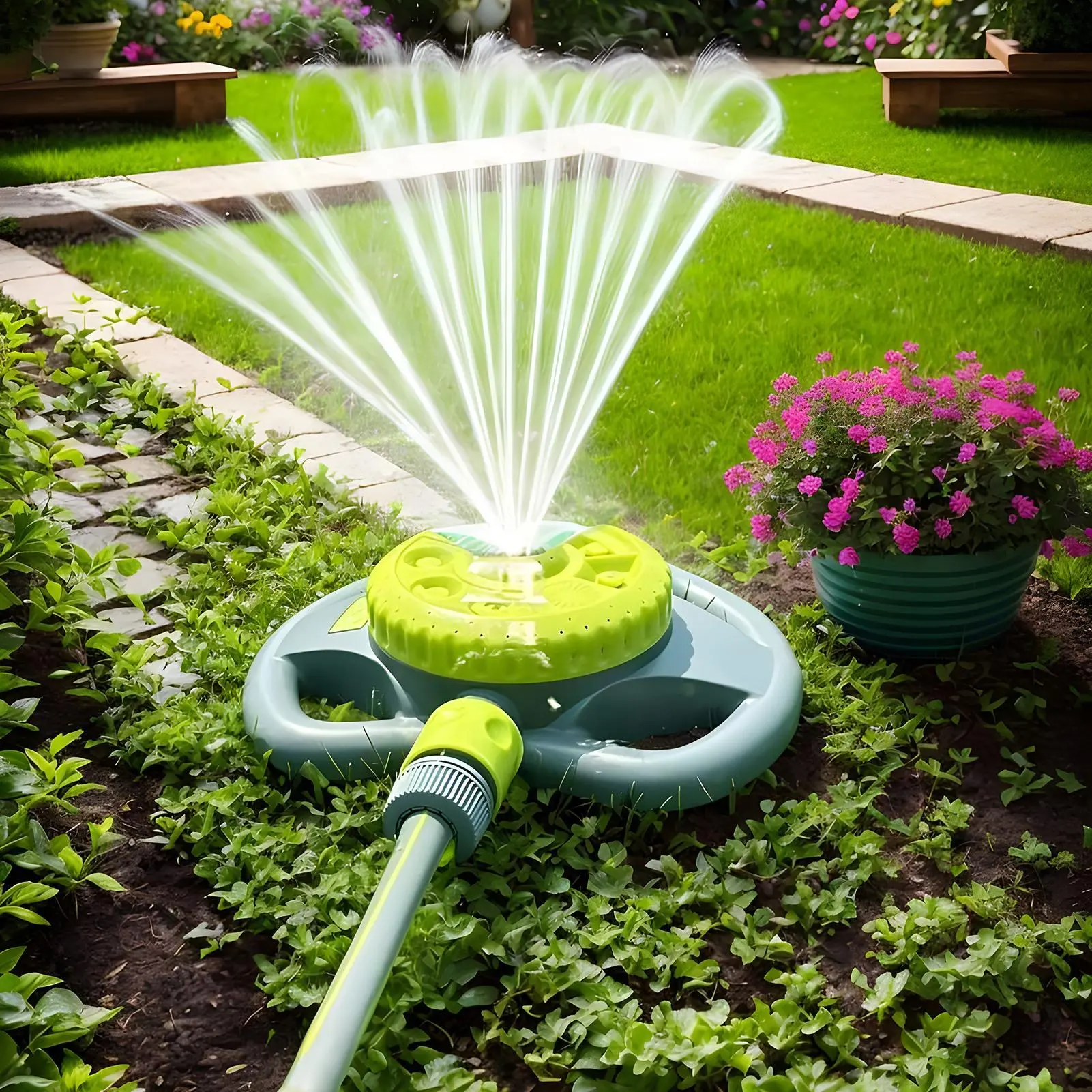 Automatic Sprinkler Automatic Water Sprinkler Rotating Sprayer Garden Watering System for Greenhouse Patio Farm Vegetables