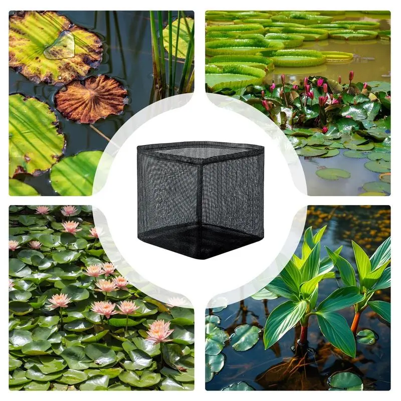 Aquatic Plant Basket Floating Pot For Pond Plants 4X Floating Aquatic Mesh Breathable Planting Bags For Water Planting Indoor