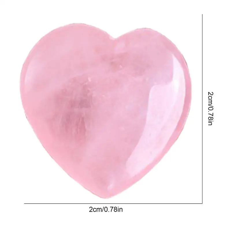 Pink Heart Shaped Stones 30X Love Crystal Stones Set Crystals Heart Stone Natural Crystals Stone Heart Shaped Rocks for Women