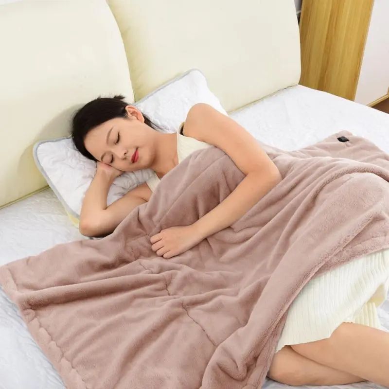 Heated Blanket 59x33.5 Inch Heated Blanket For Nap Poncho Wrap Adjustable Electric Lap Blanket Throw Breathable Wearable Blanket