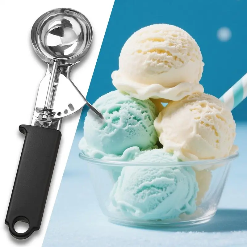 Cookie Scoop  Cupcake Scoop Ice Cream Scoop Multifunctional Scooper Anti Slip Rubber Grip Cookie Dough Scooper Kitchen Tools