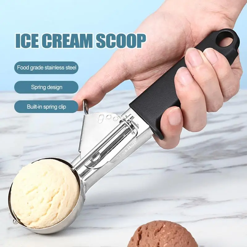 Cookie Scoop  Cupcake Scoop Ice Cream Scoop Multifunctional Scooper Anti Slip Rubber Grip Cookie Dough Scooper Kitchen Tools