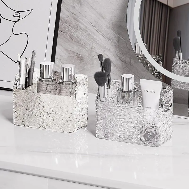 Clear Cosmetic Storage Box Cosmetic Box Detachable Transparent For Bathroom Large Opening Makeup Display Containers Stylish For
