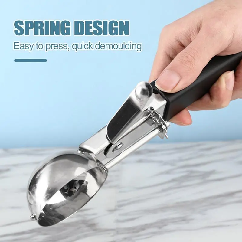 Cookie Scoop  Cupcake Scoop Ice Cream Scoop Multifunctional Scooper Anti Slip Rubber Grip Cookie Dough Scooper Kitchen Tools