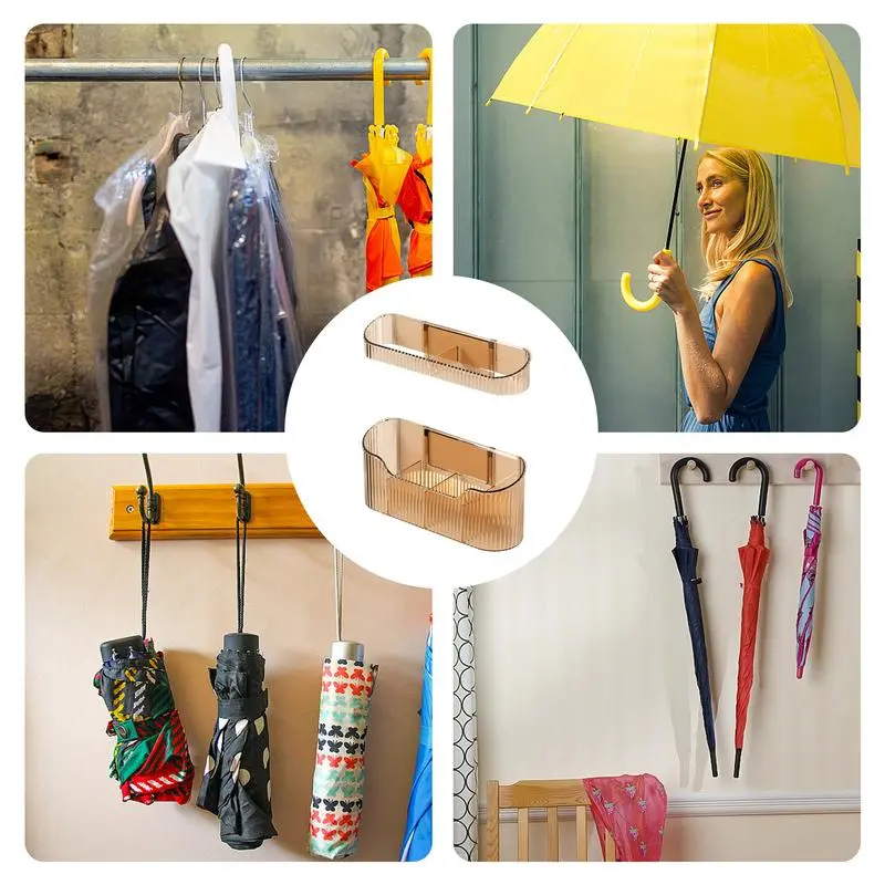 Umbrella Stands For Entryway Wall Mount Umbrella Rack Space-Saving Adjustable Umbrella Stand Basket Organizer For Long And Short