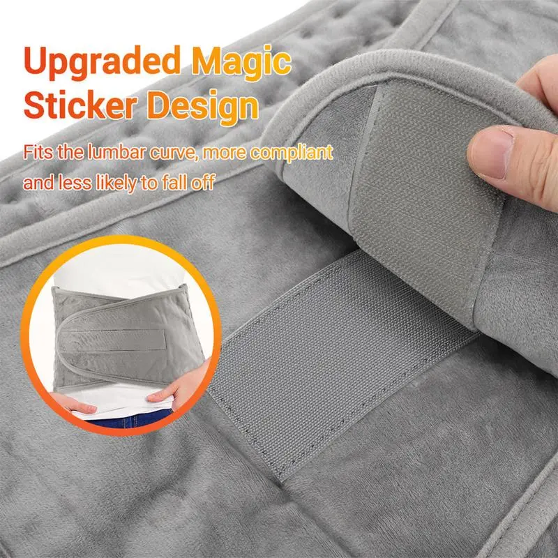 Abdominal Heating Pad 12x24-Inch Back Warmer Heating Pad Wrap Wearable Lower Back Heat Pad Lightweight Lumbar Heating Pad