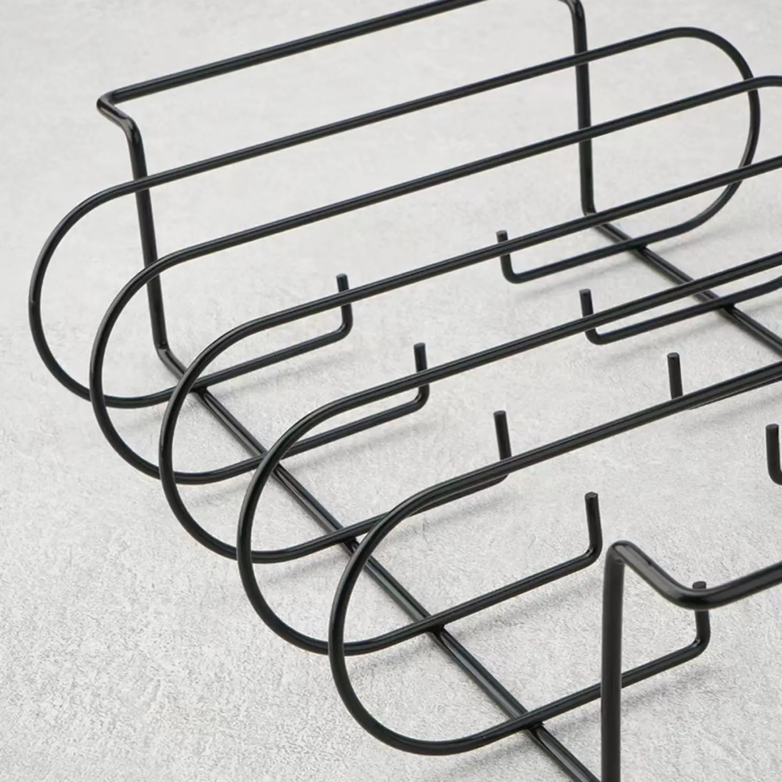 Rib Rack Carbon Steel Rib Roasting Stand Steak Holder for Barbecue Roasting Baking Cooking Resting Outdoor Kitchen Camping