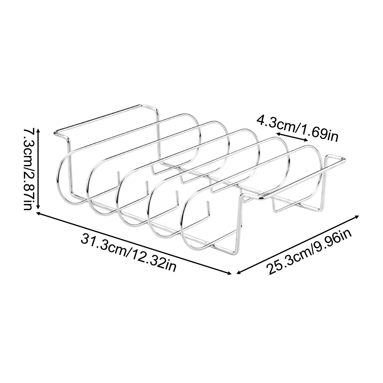 Rib Rack Carbon Steel Rib Roasting Stand Steak Holder for Barbecue Roasting Baking Cooking Resting Outdoor Kitchen Camping