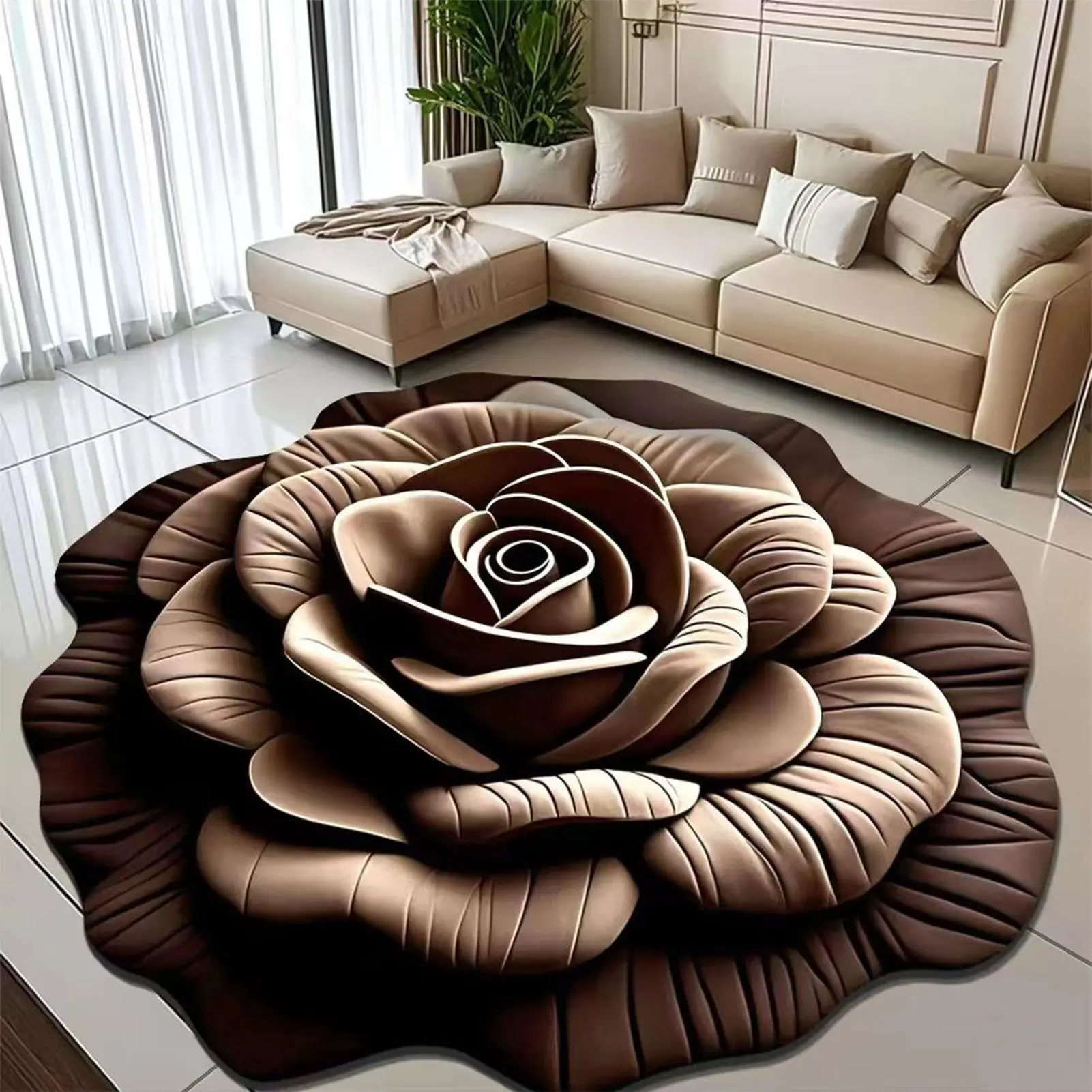 Bath Mats For Bathroom Non Slip 3D Floral Anti-Skid Bathroom Shower Mat Multipurpose Entryway Carpet For Doorways Gates