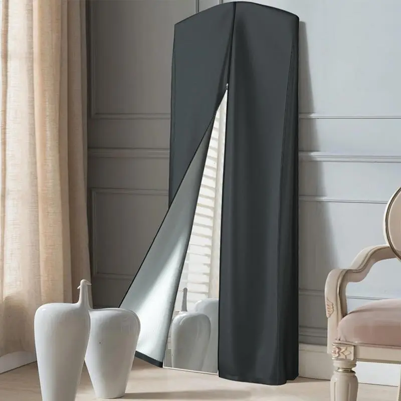 Mirror Dust Cover Waterproof Cover For Full-Length Mirror Oxford Fabric Indoor Furniture Protector For Hallway Dormitory Bedroom