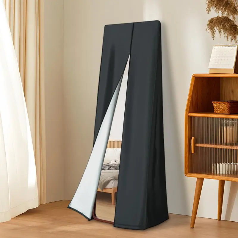 Mirror Dust Cover Waterproof Cover For Full-Length Mirror Oxford Fabric Indoor Furniture Protector For Hallway Dormitory Bedroom