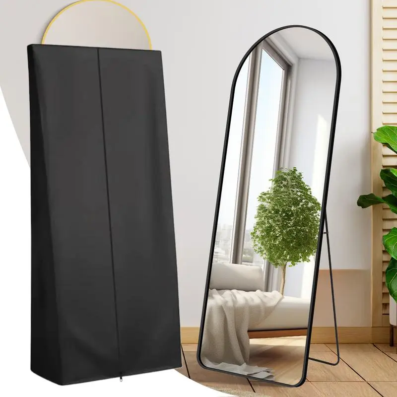 Mirror Dust Cover Waterproof Cover For Full-Length Mirror Oxford Fabric Indoor Furniture Protector For Hallway Dormitory Bedroom