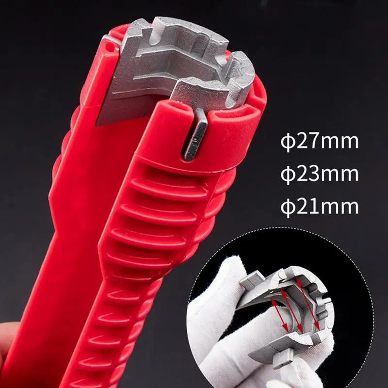 Faucet And Sink Wrench Spanner Tool Installer Ratchet Wrench 14 In 1 Sink Wrench Water Pipe Puller Multifunction Sink Wrench For