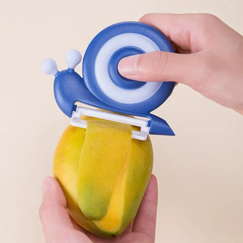 Ceramic Peeler Snail-Shaped Manual Carrot Peeler Kitchen Gadgets with Non-slip Handle Ceramic Fruit Shredder for Cooking Peeling