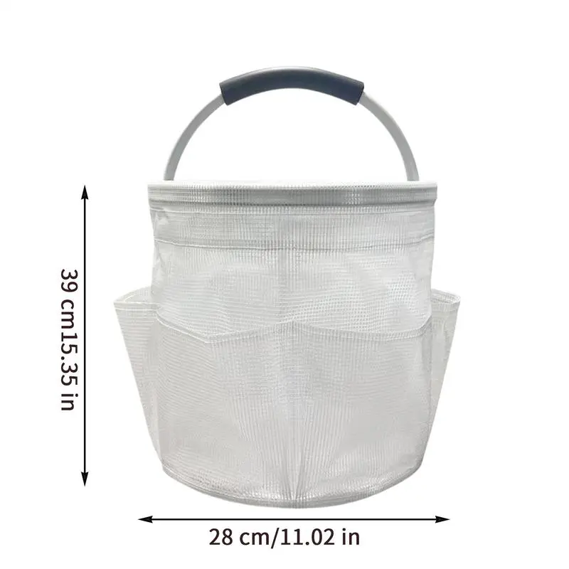 Cleaning Caddy Bag Folding Toiletry Organizer Basket With Handle Large Capacity Outdoor Activity Carrying Bin For Bathroom Dorm