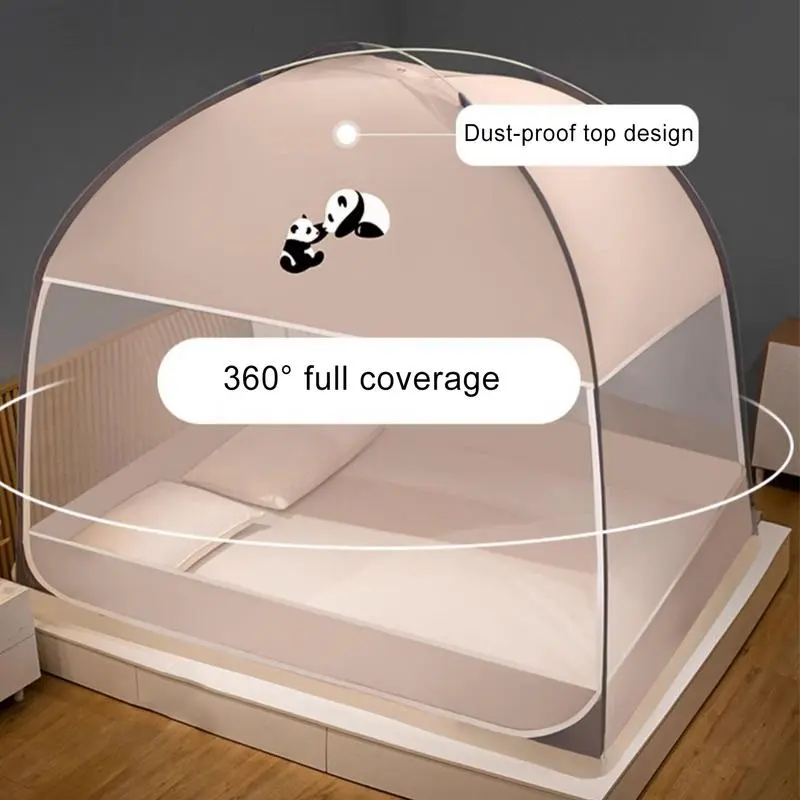 Bed Gnat Net Camping Mesh Tent Foldable Mesh Bed Canopy For Outdoor Camping Portable Double Door Kids Gnat Netting Tent