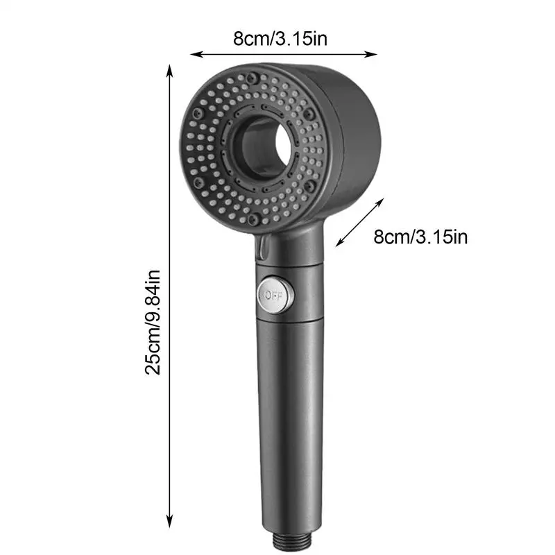 Handheld Shower Head High Pressure Handheld Showerhead 5 Modes Adjustable Handheld Shower Head Spray For Dorm Hotel Apartment