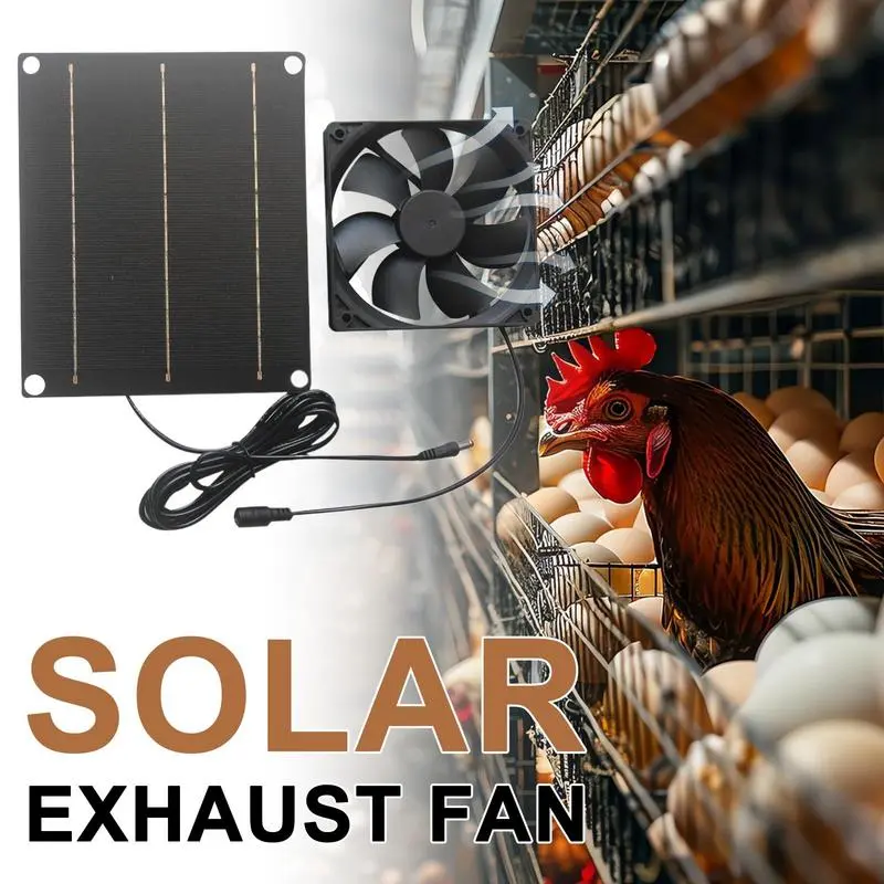 Solar Exhaust Fan For Shed 30W Solar Ventilation Fan For Chicken Coop Odor Removal Quiet Solution Weatherproof Cooling Appliance