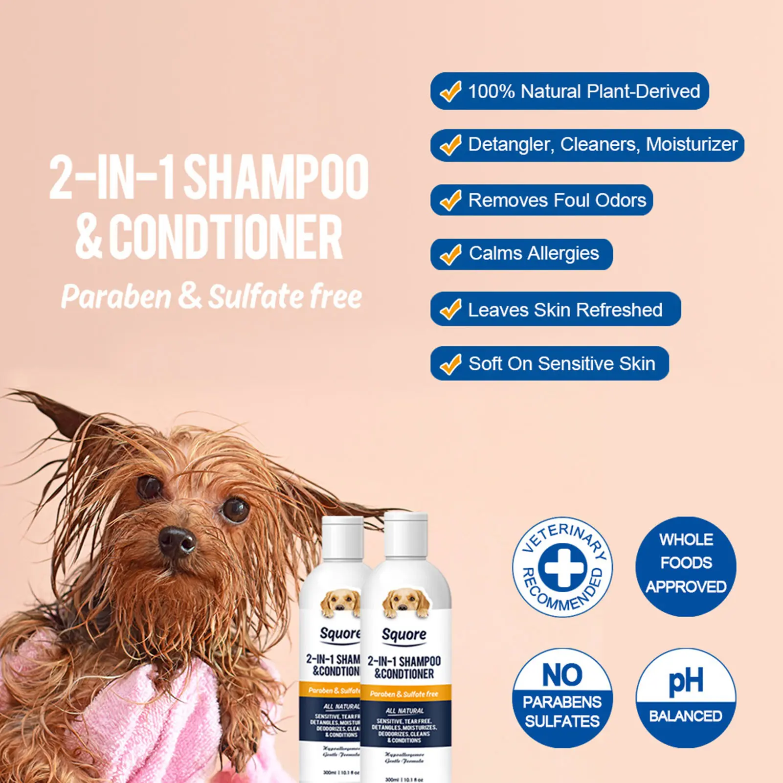 300ml Pet Cleaning Shampoo Pet Shower Gel dog cat Shampoo Conditioner Pet Cleaning Foam Dog Cat Puppy Cleaning Bath Shower Gel