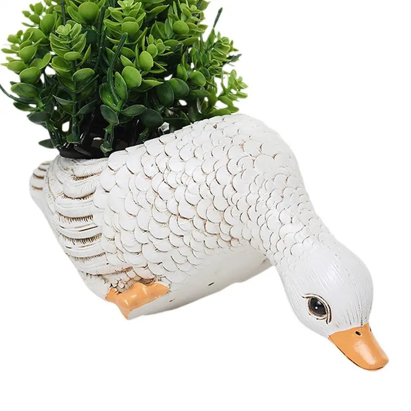 Rooster Planter Animal Succulent Pots Duck Flower Pot Statue Resin Indoor Plant Container Succulent Flowerpot Plants Bonsai Pots