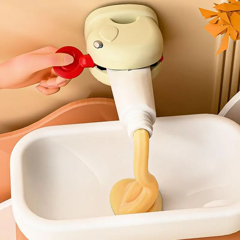 Tube Squeezer Tool Toothpaste Tube Roller Squeezer Elephant Design Manual Cream Wringer With Handles Reusable Tooth Paste Holder