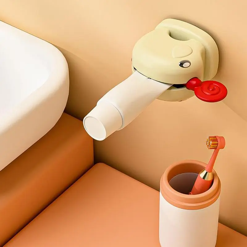 Tube Squeezer Tool Toothpaste Tube Roller Squeezer Elephant Design Manual Cream Wringer With Handles Reusable Tooth Paste Holder