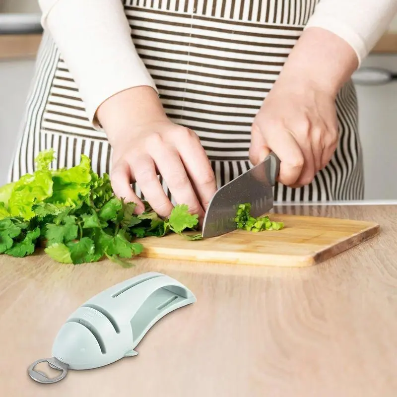 Knife Block With Sharpener 2 In 1 Multifunctional Knife Sharpening System Knife Sharpening Tool Helps Repair And Restore