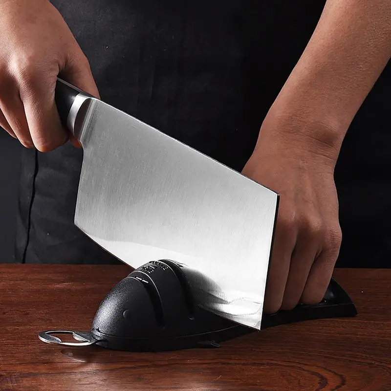 Knife Block With Sharpener 2 In 1 Multifunctional Knife Sharpening System Knife Sharpening Tool Helps Repair And Restore