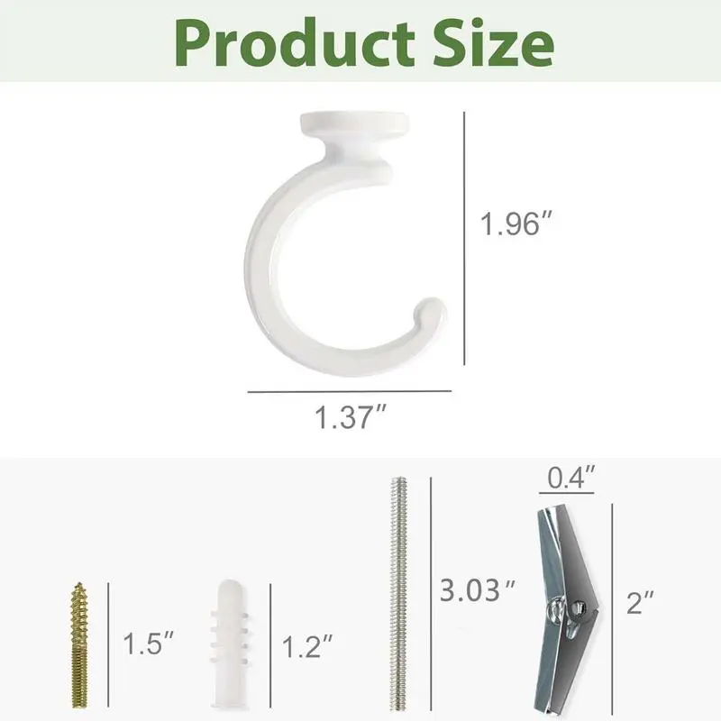Plant Ceiling Hooks Indoor Flower Basket Swag Hanger Heavy Duty Ceiling Hooks Set Of 2 For Wall Closet Workshop Garage Bathroom