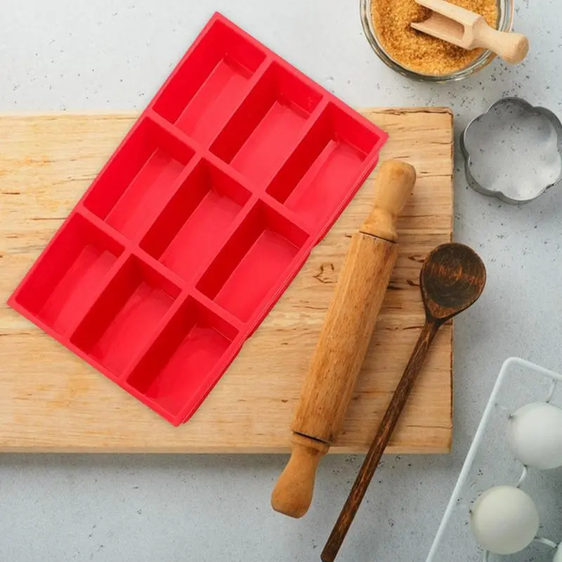Silicone Loaf Pans For Baking 9-Cavity Cake Mold Small Bread Loaf Pans Rectangle Nonstick For Cornbread Bread Brownie Cheesecake