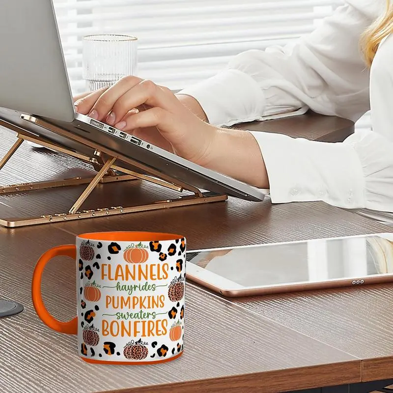 Halloween Pumpkin Coffee Cups 400ml Halloween Mug Coffee Ceramic Season Cup Adorable Cute Thanksgiving Decor Autumn Spooky For