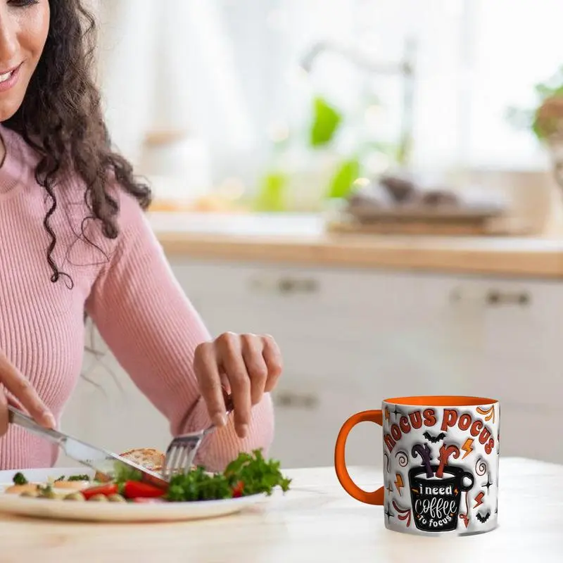 Halloween Pumpkin Coffee Cups 400ml Halloween Mug Coffee Ceramic Season Cup Adorable Cute Thanksgiving Decor Autumn Spooky For