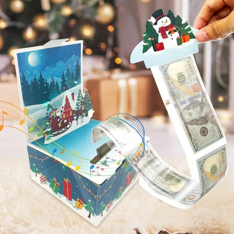 Money Pull Box For Cash Present Christmas Money Holders Creative Pop Up Money Box Money Pull Boxes Money Roll Present Box With