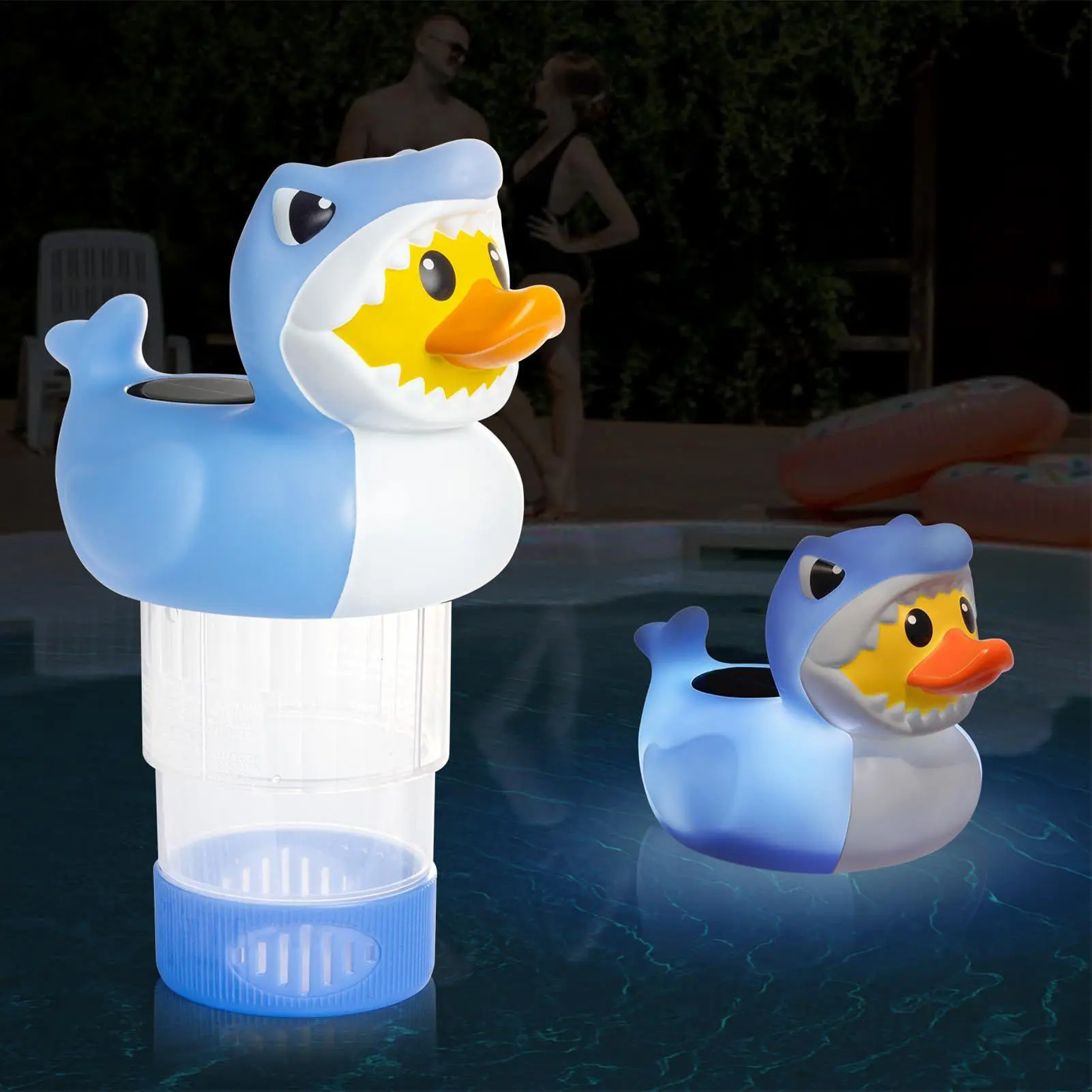 Swimming Pool Chlorine Floater Dispenser Auto Light Up At Night For Pool Energy-Saving Large Capacity Solar Chlorinator Filter