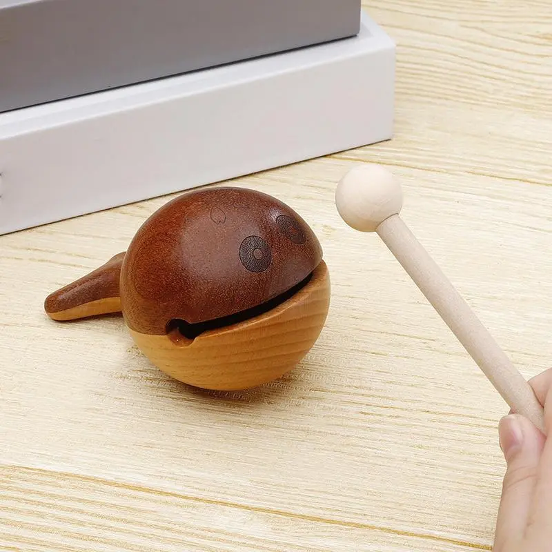 Musical Instruments For Adults Wood Fish Temple Block Wooden Percussion Toy Instrument Fish Drum Ornament For Desk Home Cabinets