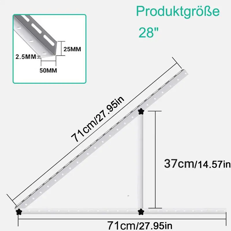 Solar Panel Mount Holder Aluminum Alloy Solar Panel Mounting Supports Rack Photovoltaic Supports Holder For Boats Off-Grid Roof