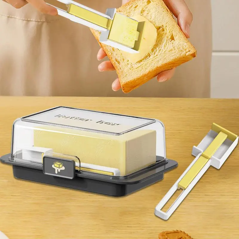 Butter Keeper Airtight Covered Butter Dish Easy Scoop Unbreakable Cheese Keeper Multifunctional Butter Keeper Tray For West/East