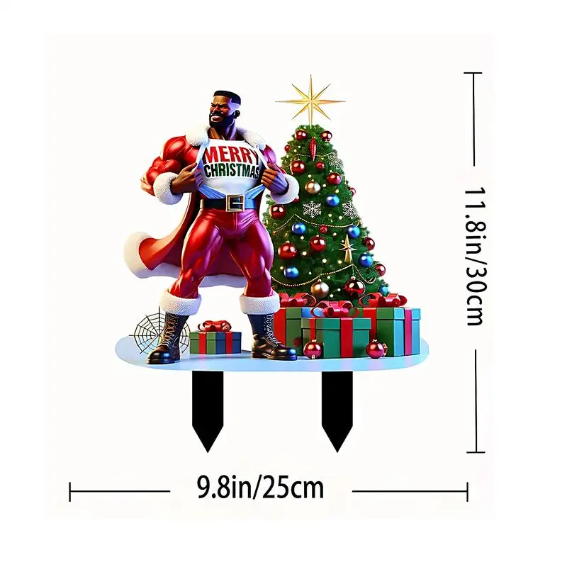 Christmas Yard Signs Winter Christmas Lawn Sign Decoration Waterproof Holiday Decoration Flat Garden Lawn Decor For Easter