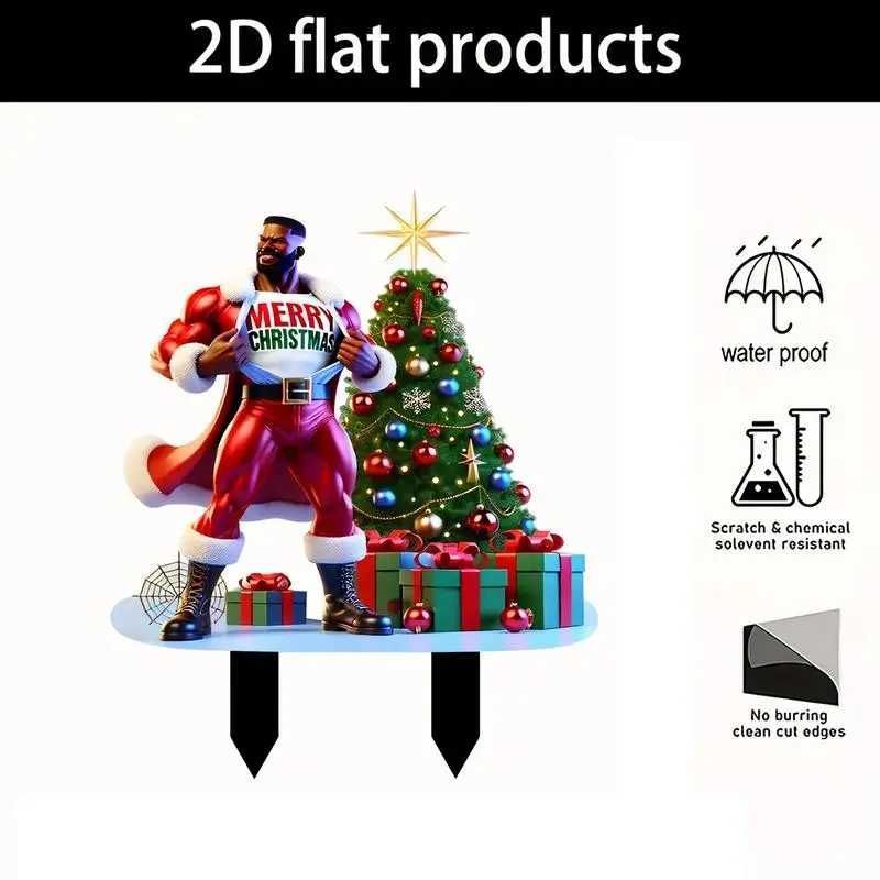 Christmas Yard Signs Winter Christmas Lawn Sign Decoration Waterproof Holiday Decoration Flat Garden Lawn Decor For Easter