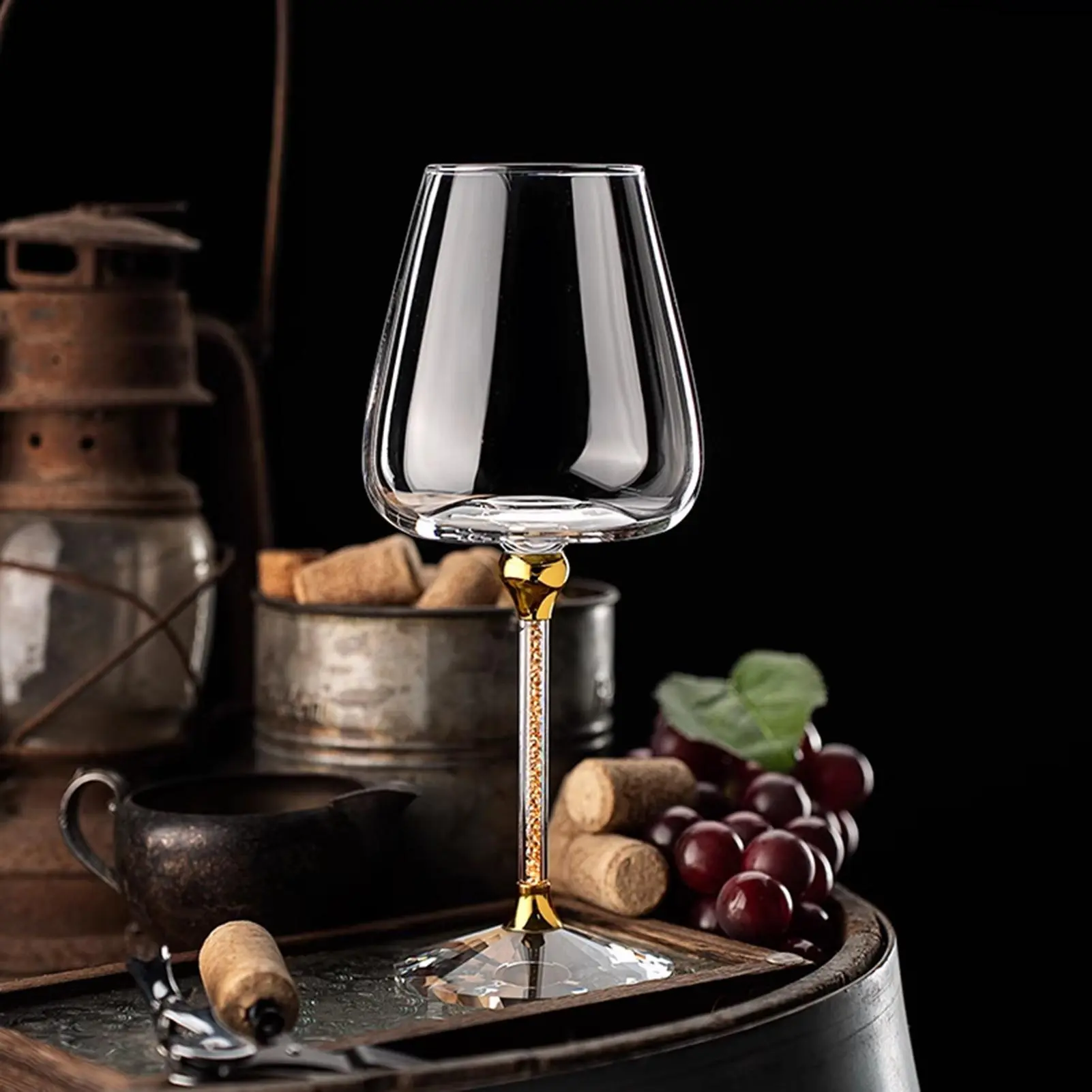 Elegant Wine Glasses Wine Cups Crystal Glass Red Wine Glass Sobering Cup Detachable Cup Body Creative Rotating Tall Cup