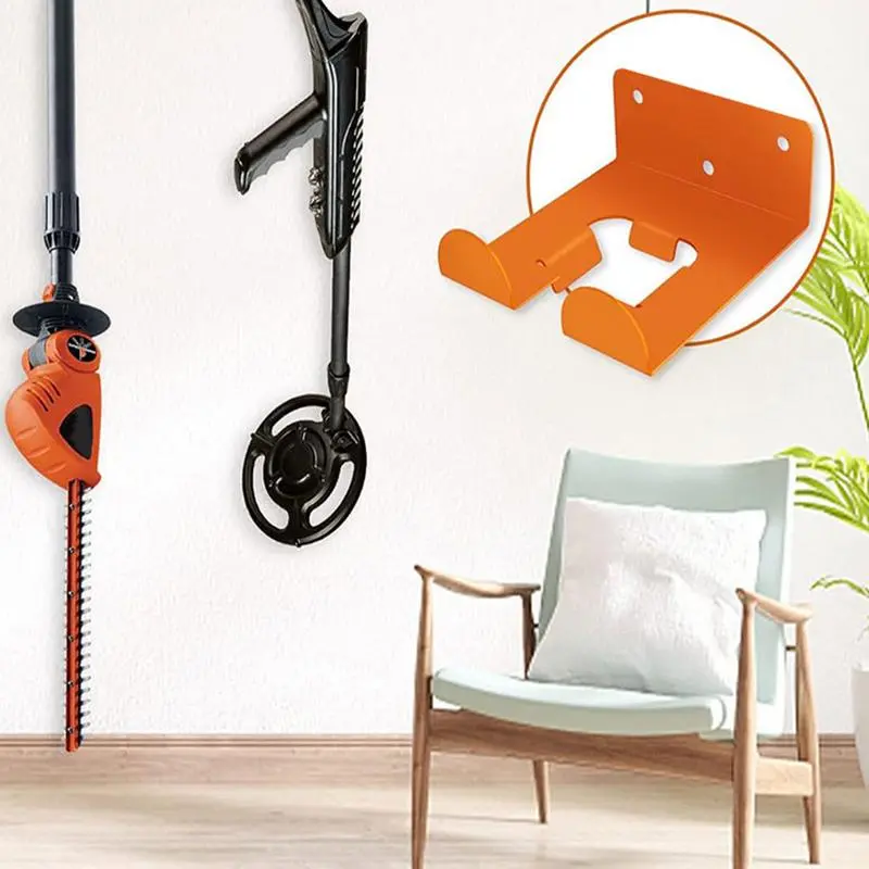 Garden Tool Holder Lawn Equipment Rack Wall Mounted Adjustable Spacing Rust-Resistant Storage Holder Non-slip Multifunctional