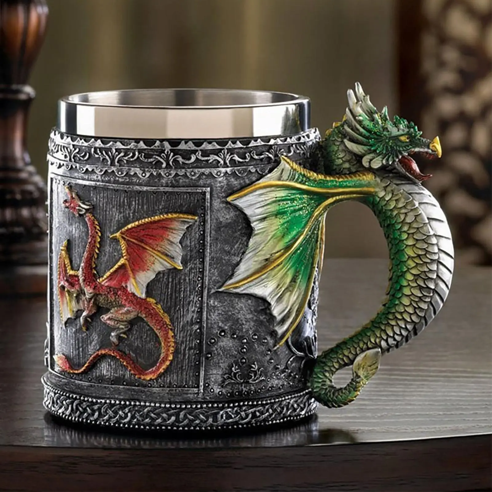 Dragon Mug Gothic Drinking Cups Medieval Water Drinking cup Coffee Tea Wine cup Household Beer Cups Beer Mug  Coffee Mug